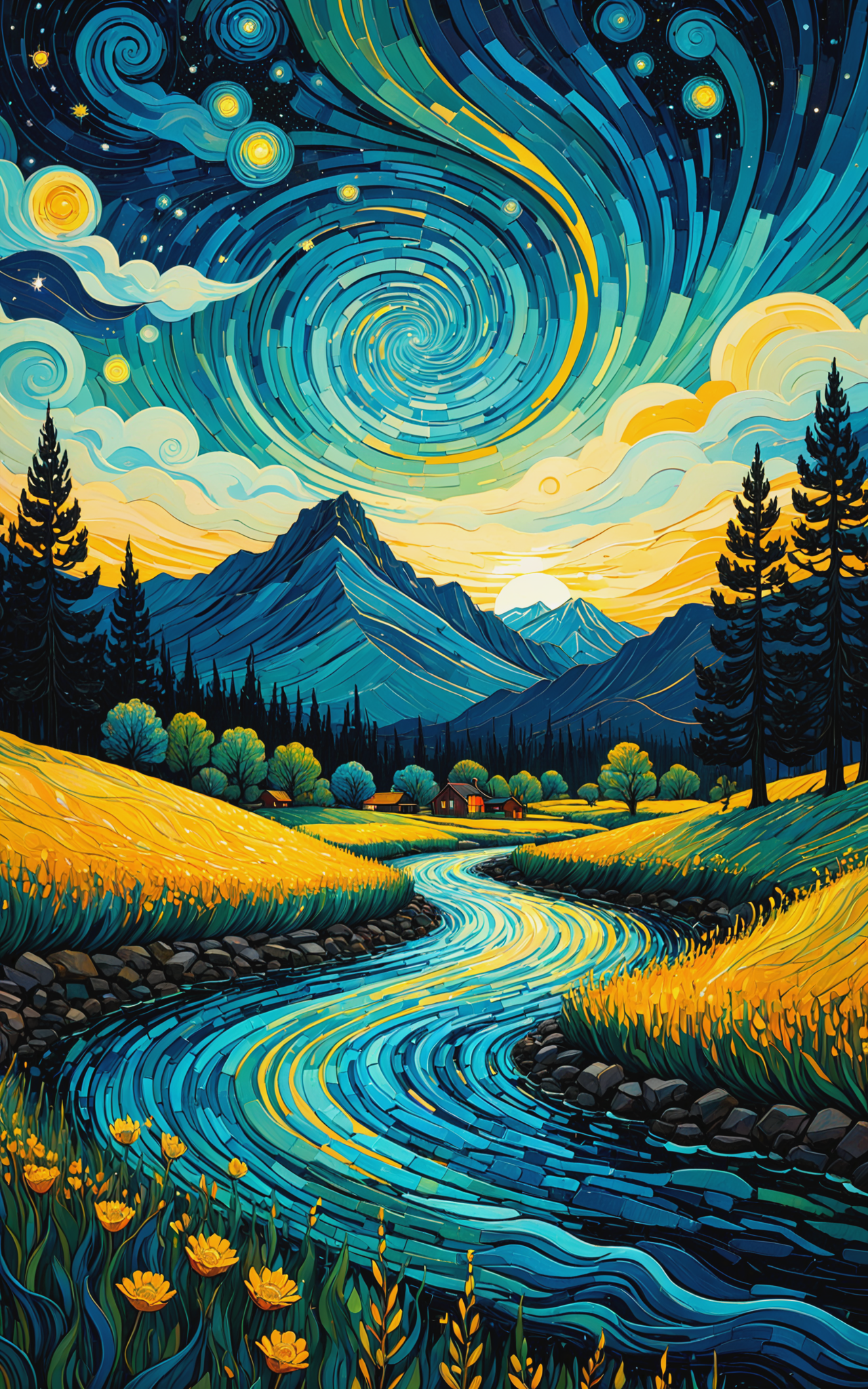 10177-2727505297-Art by James R. Eads, Swirling and flowing lines define the vivid landscapes and sky, drawing inspiration from Van Gogh's Starry.png